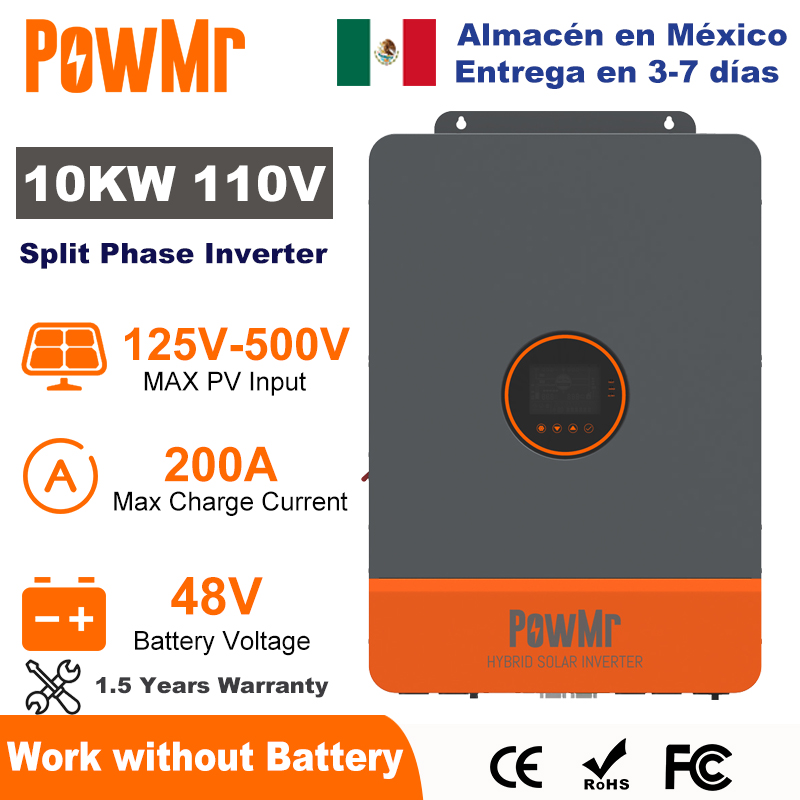 Split Phase Inverter 10Kw 110V 220V - PowMr 10KW gesplitste fase-omvormer 48V 110V