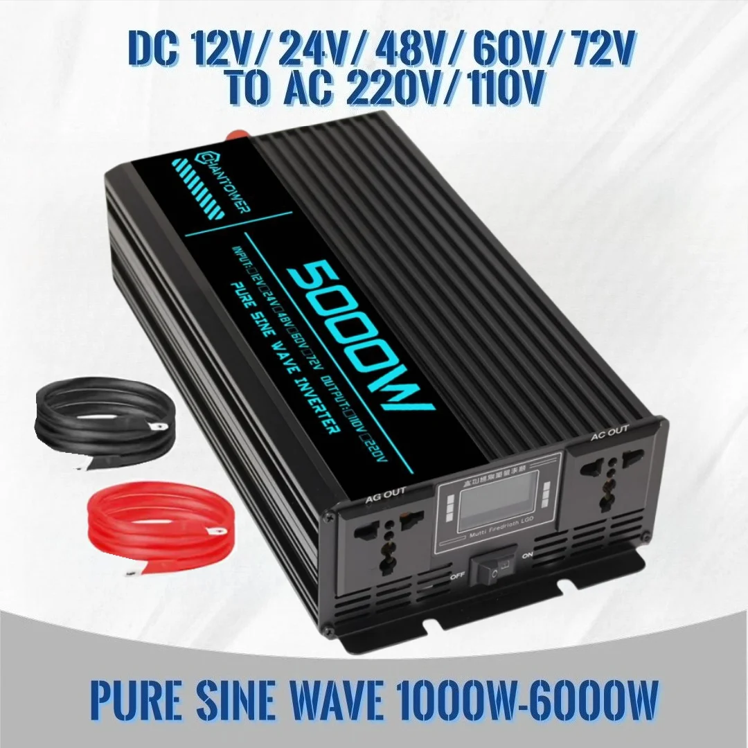 Zuivere sinusgolfomvormer DC 1 - Pure Sine Wave Inverter 5000W 48V 220V recensie en prijs